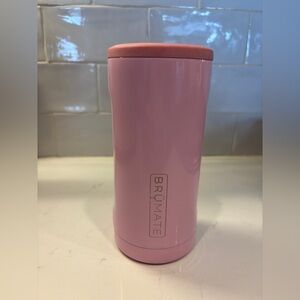BrüMate Pink Insulated Can Cooler - Sleek Travel Beverage Holder